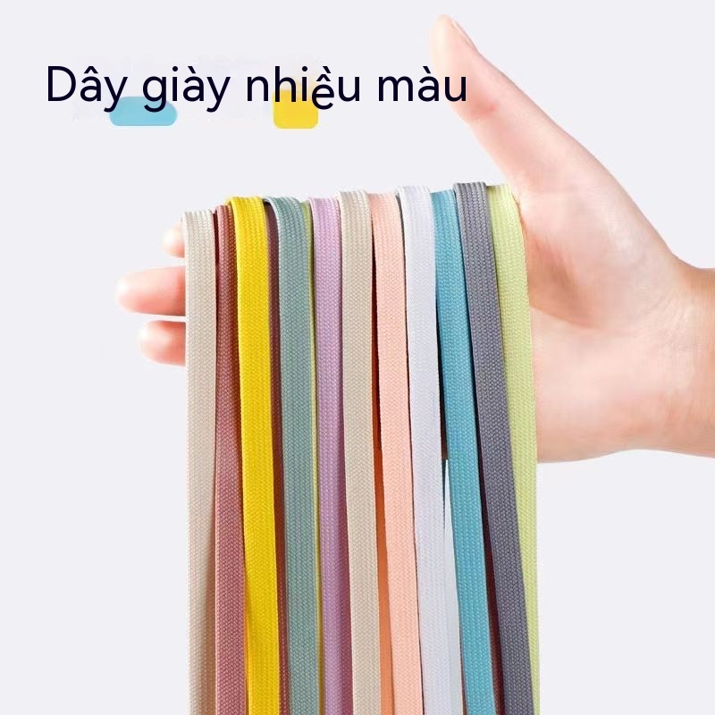 1 Cặp ✨Cod✨Dây giày dày hai lớp màu phẳng Dây giày dẹt giày  Dây Giày Thể Thao dây giày nike  YM02