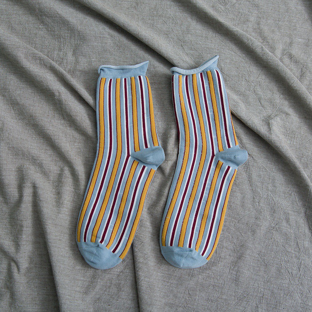 Vớ / tất cổ cao họa tiết sọc dọc - UniLabel