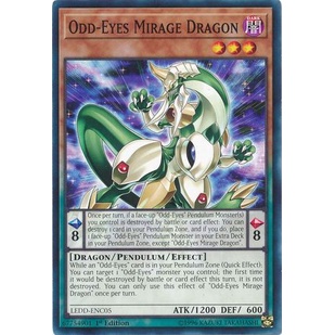 Thẻ bài Yugioh - TCG - Odd-Eyes Mirage Dragon / LEDD-ENC05'