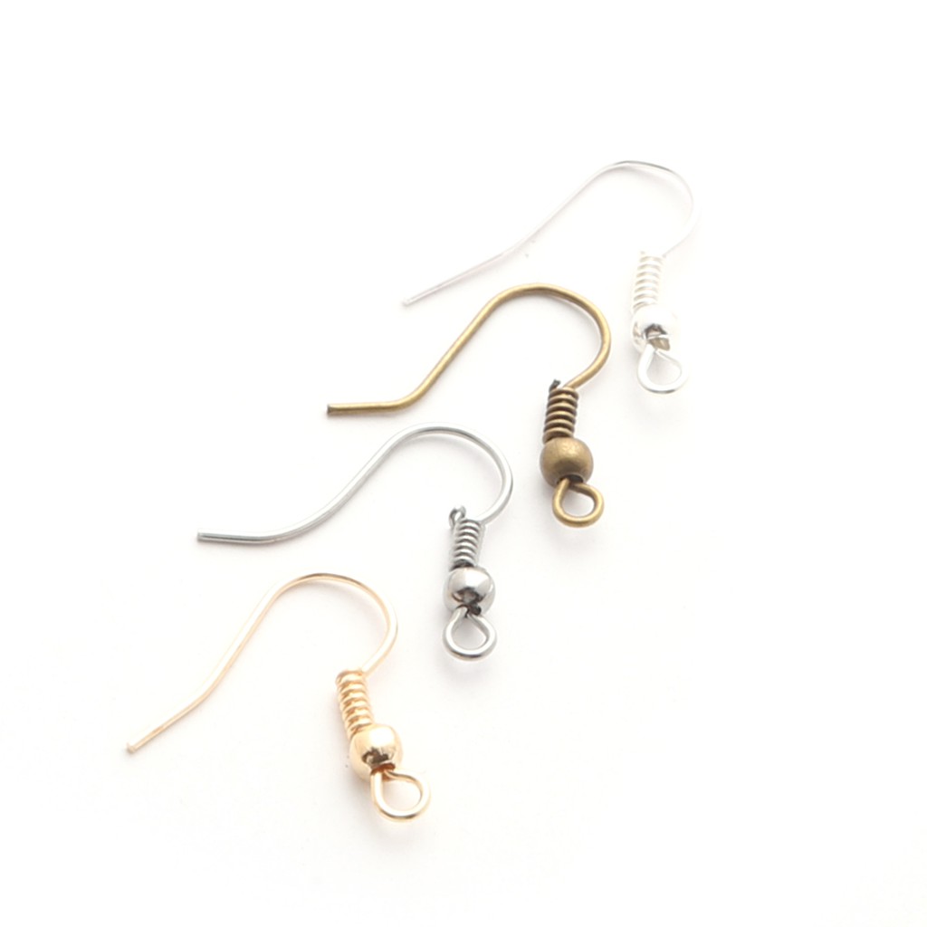 Bộ 200 móc cài dùng làm bông tai thủ công 20x22mm