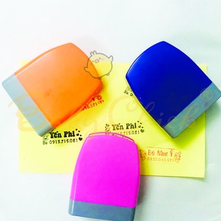 Con dấu in tên bé trên quần áo giặt không phai [Con dấu + lọ mực] - Mộc nhiều màu sắc