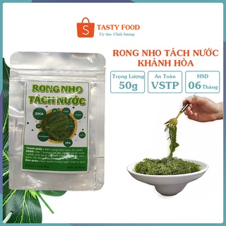 Rong nho tách nước gói 50g, rong nho biển khánh hòa ,dong nho biển tasty food