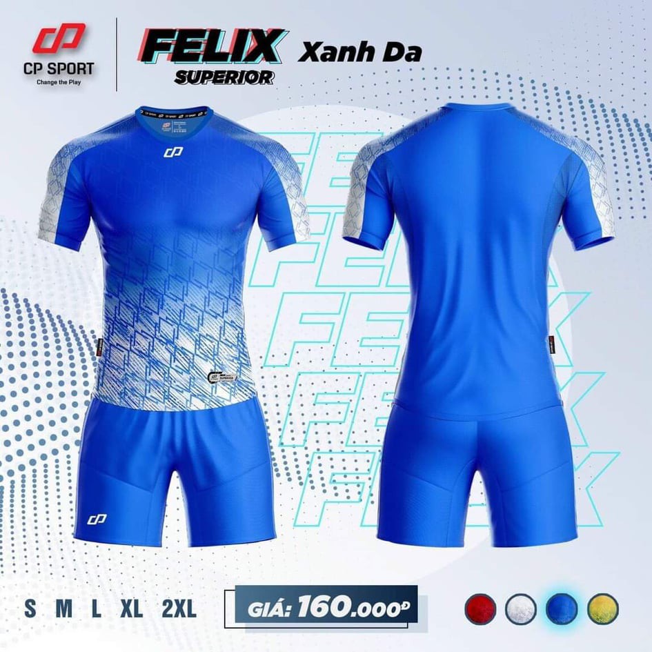 Áo Bóng Đá Không Logo Thiết Kế FELIX Thun Lạnh Cao Cấp - Chính Hãng CP