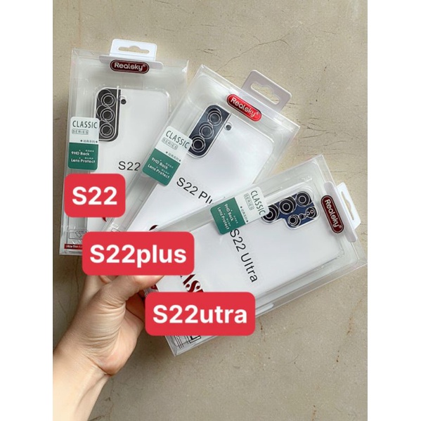Ốp Lưng REALSKY Samsung S22 ultra/s22 plus/S22 silicon trong suốt bảo vệ cụm camera