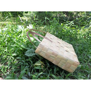 Giỏ sách từ LÁ loại LỚN , giỏ decor, trang trí, giỏ đồ dùng học tập, giỏ sài bền, trắng