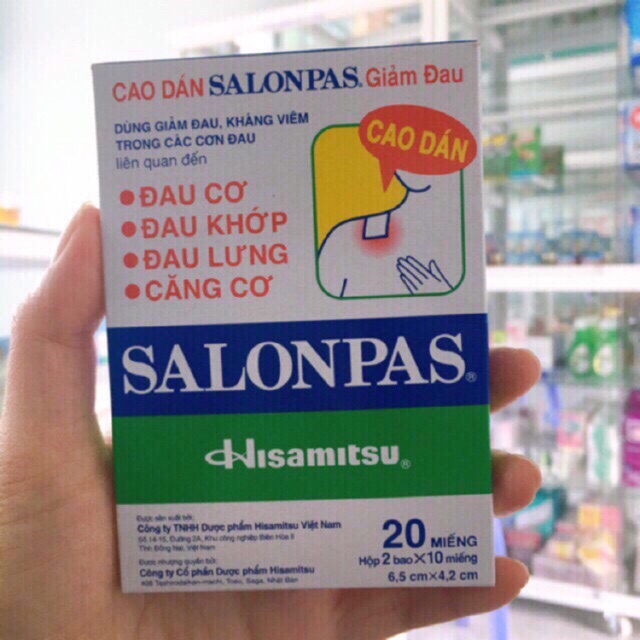 Salonpas dán hộp 20 miếng
