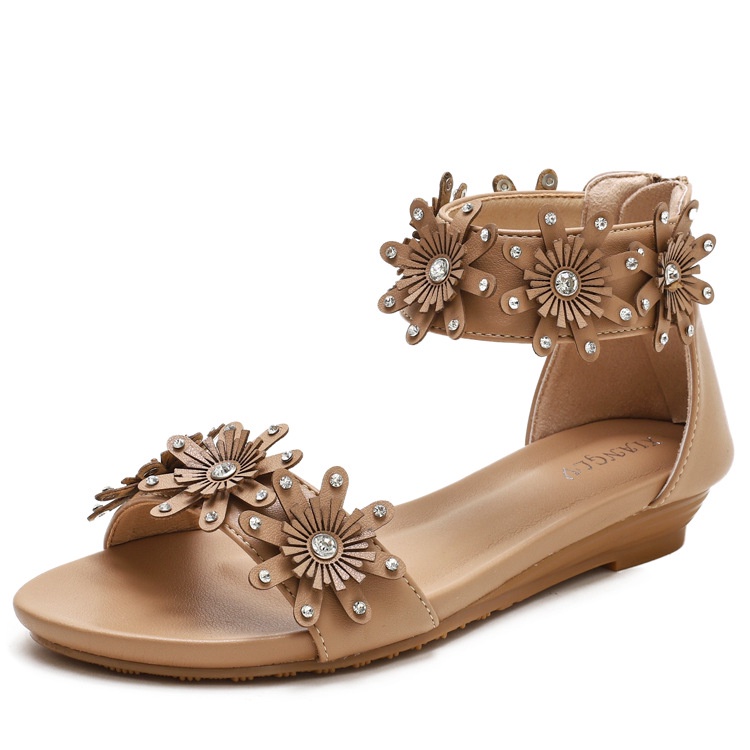 [Sẵn đủ size] Giày sandal chiến binh BOHO đính từng chi tiết hoa cao cấp FULLBOX