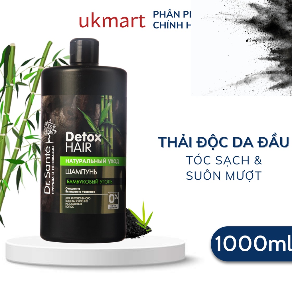 Dầu Gội Dr.Sante Detox Hair Than Tre Hoạt Tính 250~1000ml