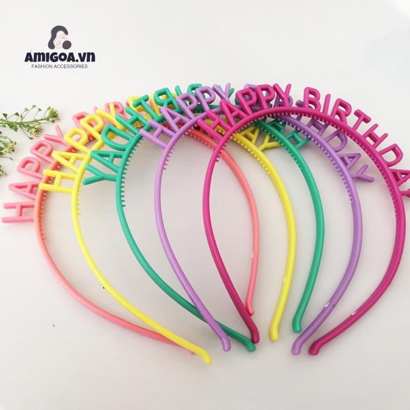 ✨✨Băng đô cài tóc chữ sinh nhật màu sắc dễ thương phong cách Hàn Quốc