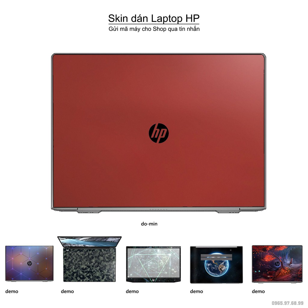 Skin dán Laptop HP in màu đỏ mịn (inbox mã máy cho Shop)