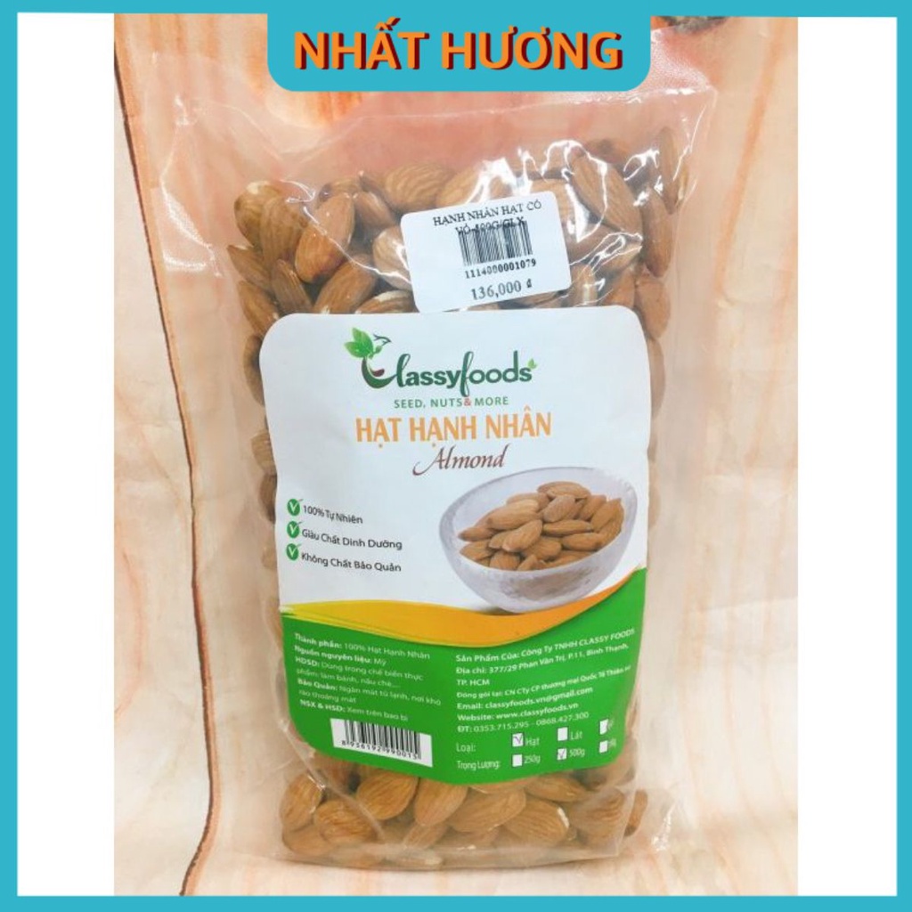 Hạnh Nhân Hạt Có Vỏ 500gr- Giao Hiệu Ngẫu Nhiên