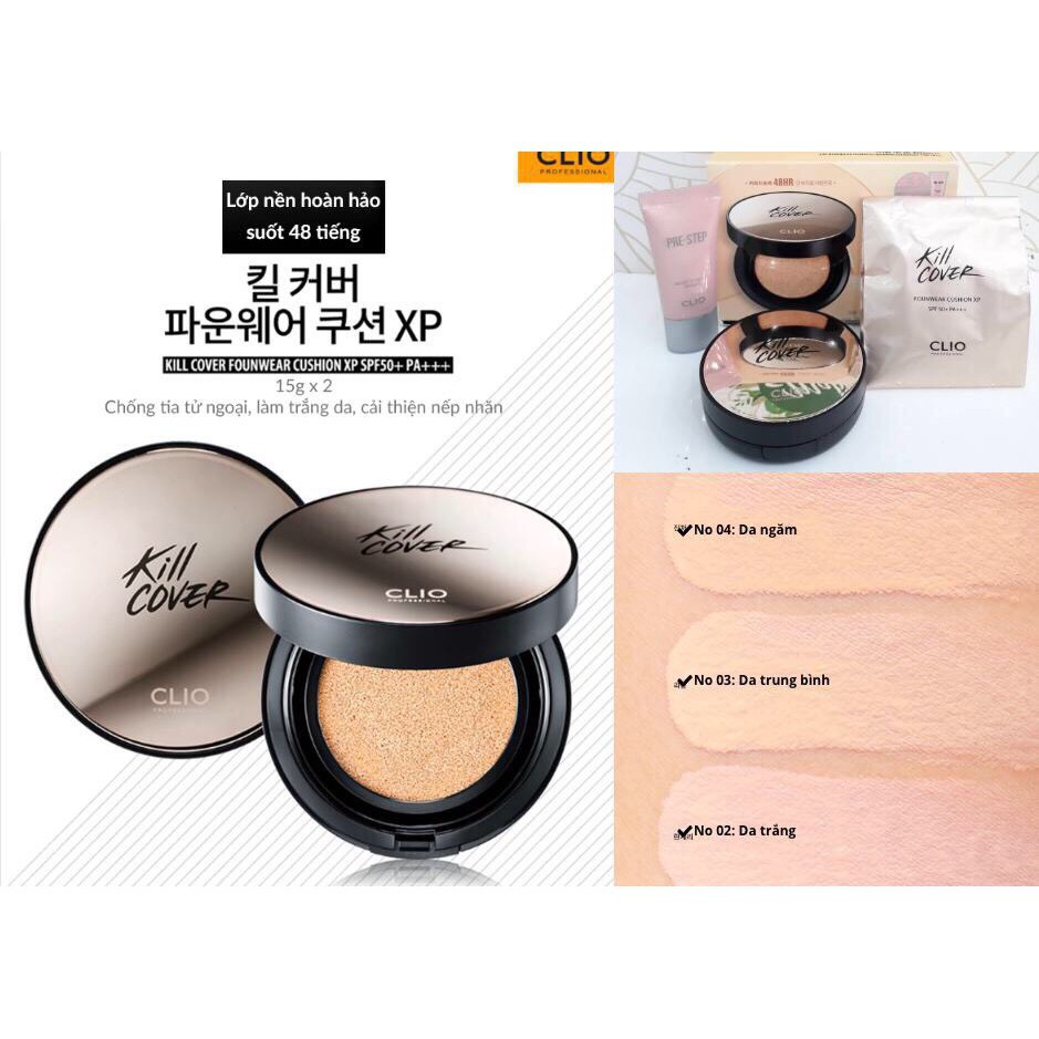 20SS LIMITED] Phấn Nước CLIO Kill Cover Founwear Cushion XP Street Pastel  Collection SPF 50+/PA+++ (15g*2) | Shopee Việt Nam