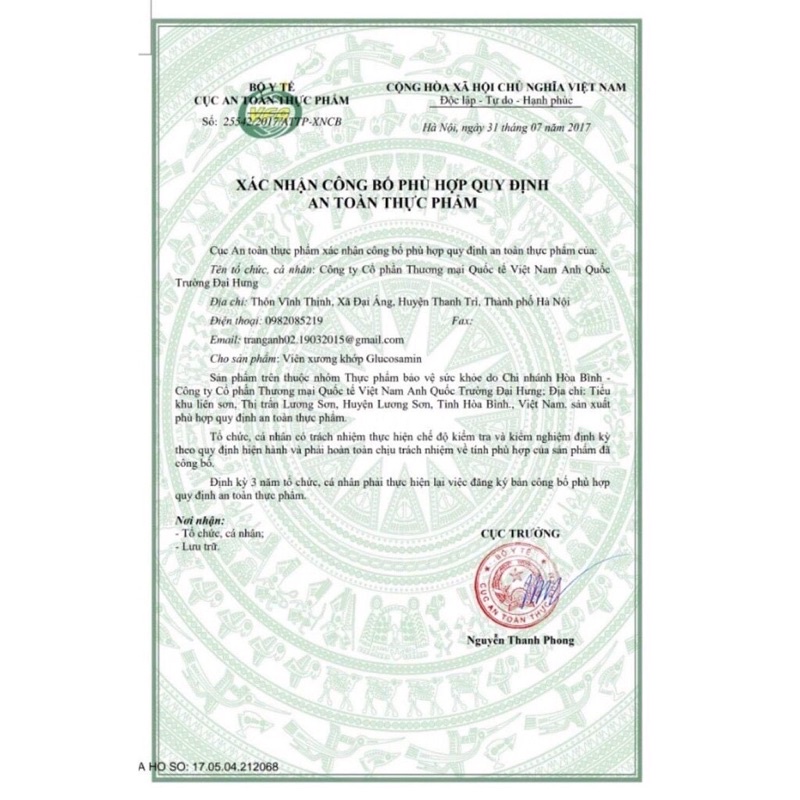 Bổ trợ xương khớp 375 viên