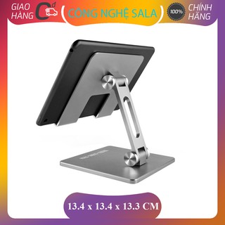 Giá Đỡ Để Bàn Máy Tính Bảng Ipad Điện Thoại (Lớn) Hợp Kim Nhôm Cao Cấp - Điều Chỉnh Góc Độ - Trục Kép- Gấp Lại Tiện Lợi
