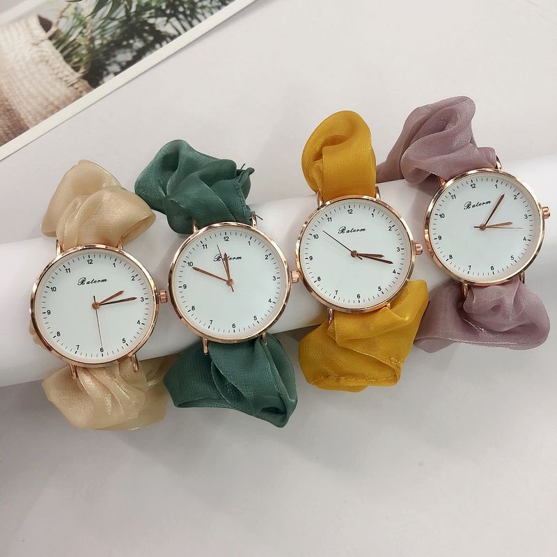 Đồng Hồ Nữ Dây Ruy Băng Bằng Hợp Kim Phong Cách Hàn Quốc