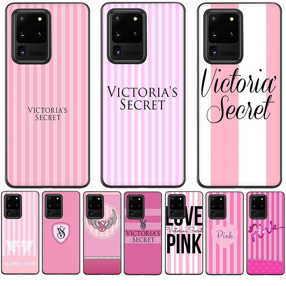 Victoria's Secret Soft Black TPU Silicone Phone Case for Samusng Galaxy S8 S8 Plus S9 S9 Plus Anti-fall Back Cover