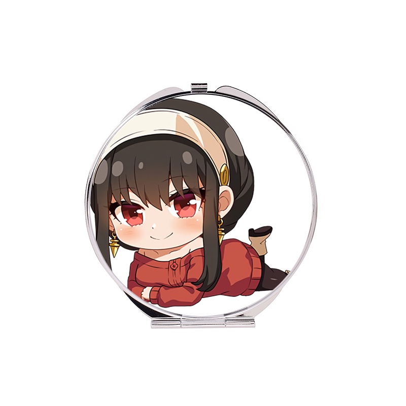 Gương hai mặt in hình nhân vật SPY x Family ver nằm gia đình điệp viên anime chibi tiện lợi bỏ túi xinh xắn