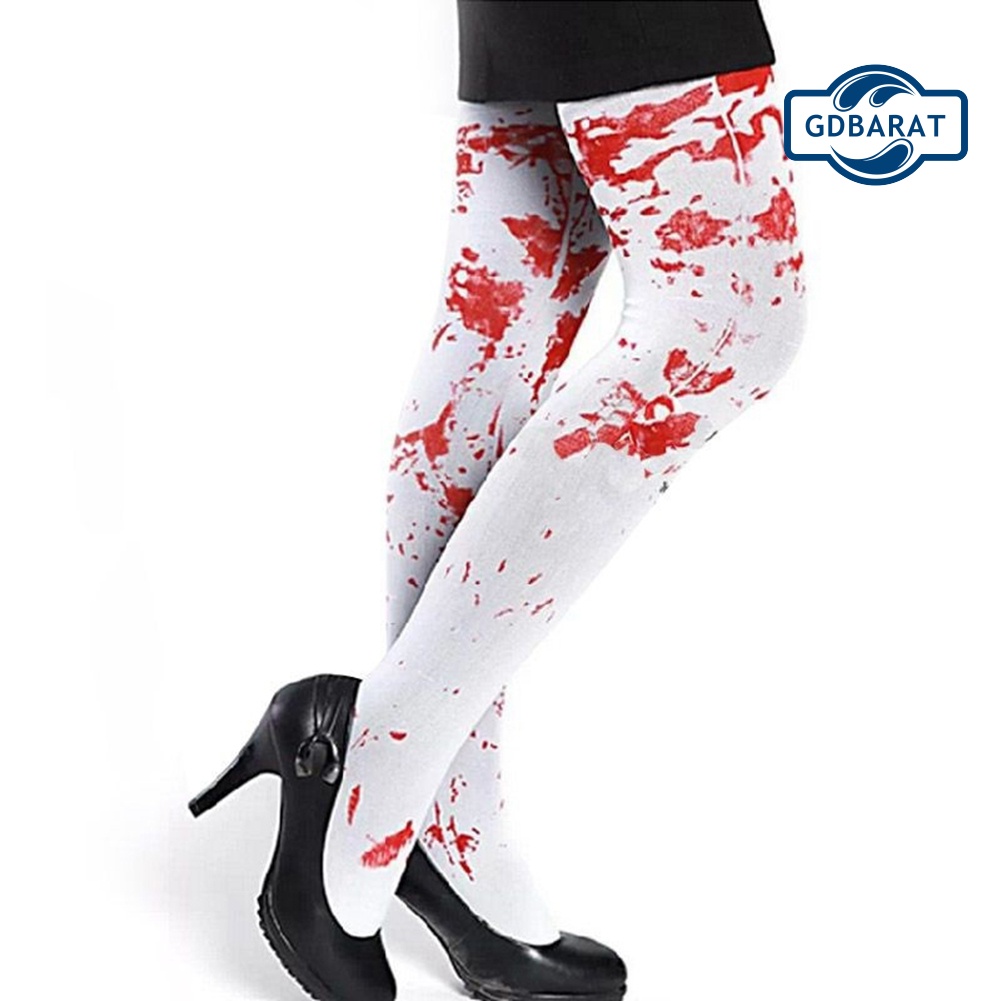 Vớ Dài Qua Gối In Máu Me Hóa Trang Halloween Cho Nữ
