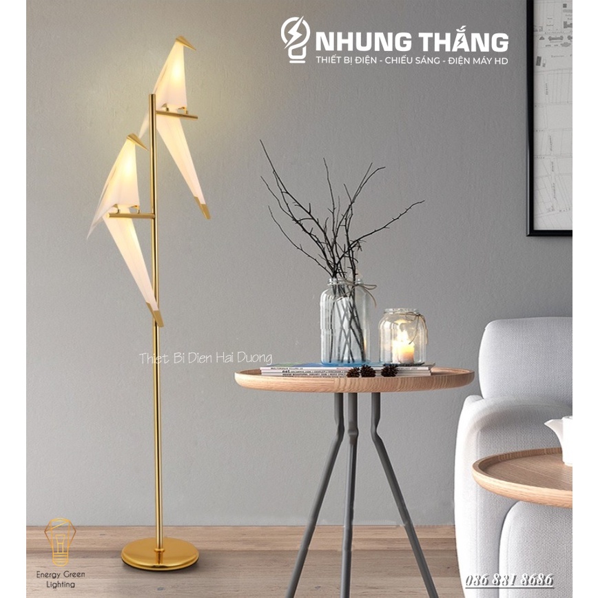 Đèn Cây Đứng 2 Chim Hạc Cao Cấp DB-C2 - Cao 182cm - Kiểu Dáng Sang Trọng - Trang Trí Phòng Khách,Phòng Ngủ,Đọc Sách