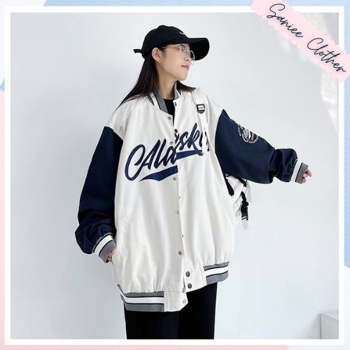 Áo bomber unisex nam nữ chất tricos áo bomber nữ varsity jacket bomber zaclang in cal phối màu cá tính saniee clother