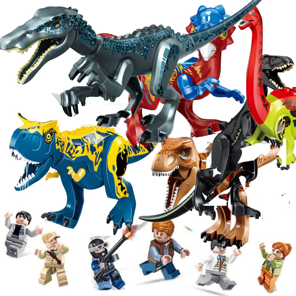 Jurassic World 2 Dinosaur Tyrannosaurus Rex Pterizard Dragon Triangle Block children's toys Gifts
