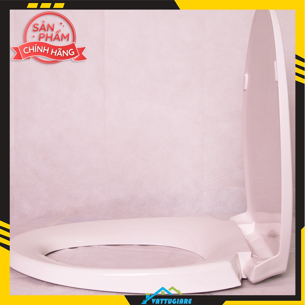 Bồn cầu một khối Viglacera V68 - Nắp rơi êm, màu trắng, kích thước 660x382x680mm