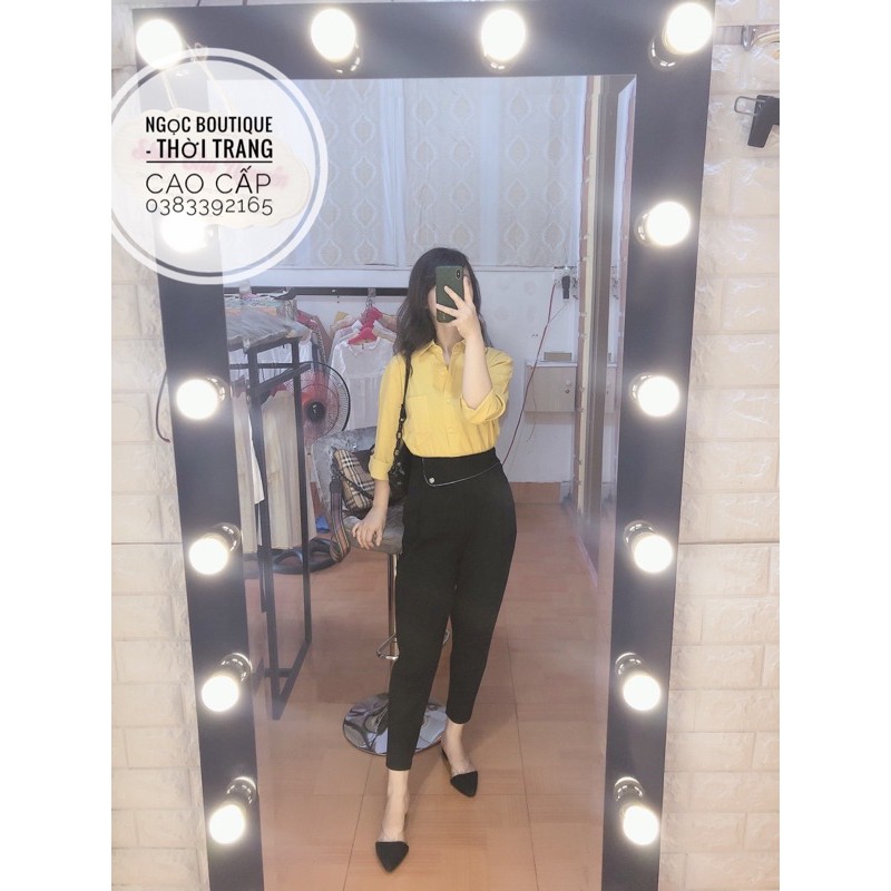 Quần Baggy Umi Cạp Chữ Siêu Hot, co giãn 4 chiều