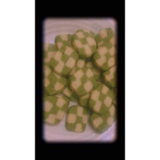 Bánh quy Matcha bàn cờ cho người ăn kiêng