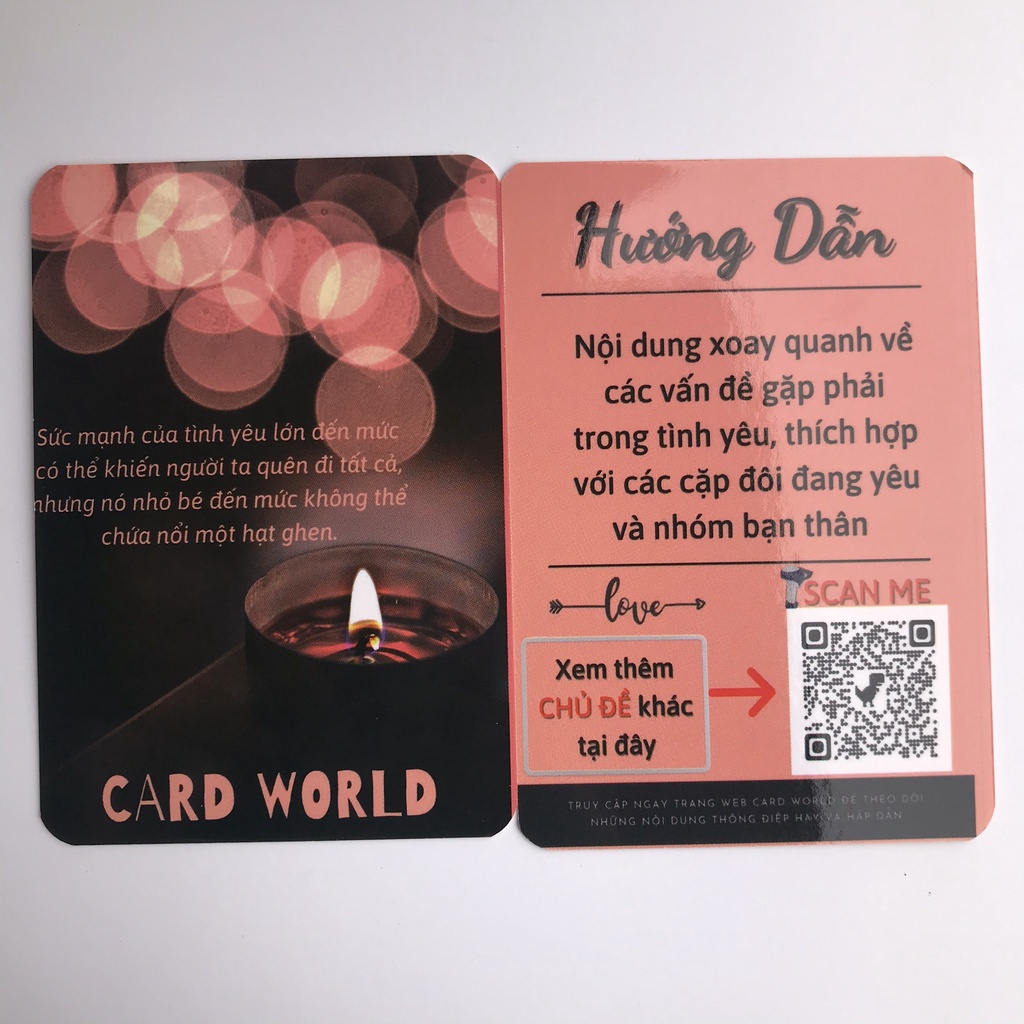 Bộ bài &quot;Tình Yêu&quot; xử lý tình huống nâng cao, cho các cặp đôi đang yêu nhau Card World