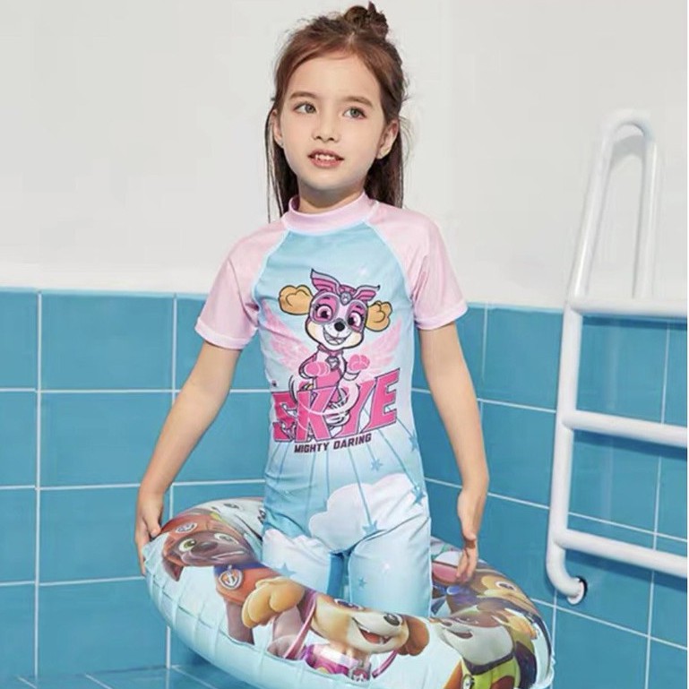 Đồ Bơi Bé Gái Liền Thân Dollar kids Size Đại, Bộ Đồ Bơi Cho Bé Chó SKYE Từ 10kg Đế