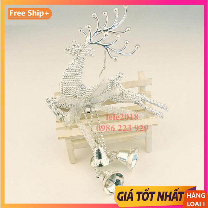 Phụ kiện Treo trang trí Cây thông Giáng Sinh Noel hình Con Tuần Lộc