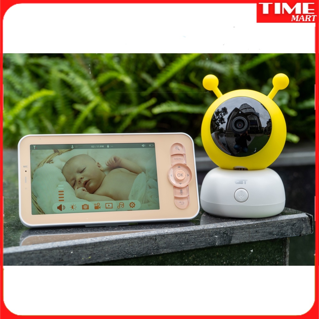 Camera ip baby monitor QCT 1080p kèm 1 màn hình kết nối [TIME_MART siêu thị tiện ích gia đình]