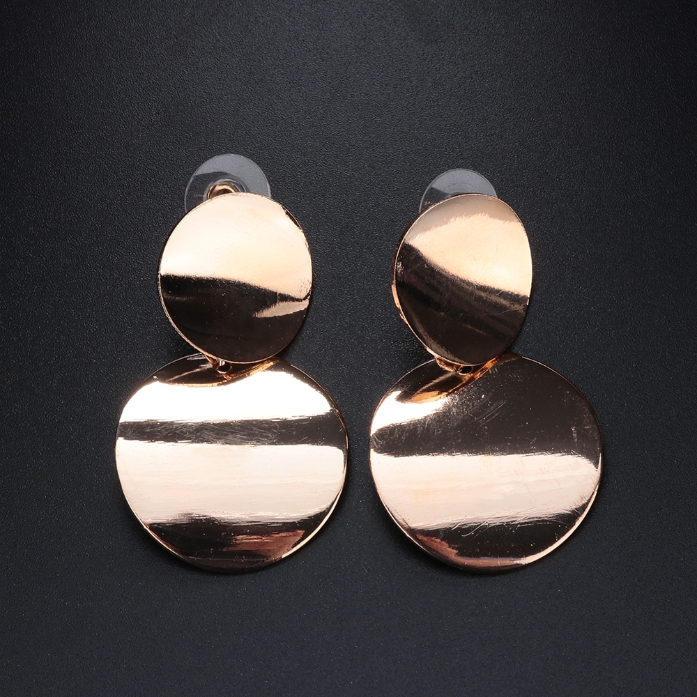 Đôi khuyên tai phối 2 hình tròn thời trang cho nữ