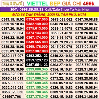 VIETTEL ĐẸP NÉT GIÁ 499K - Sim giá RẺ HỢP Lý - pHONG tHỦY ĐẸp TÍCH HỢP CÁC GÓI V90, V120Z...