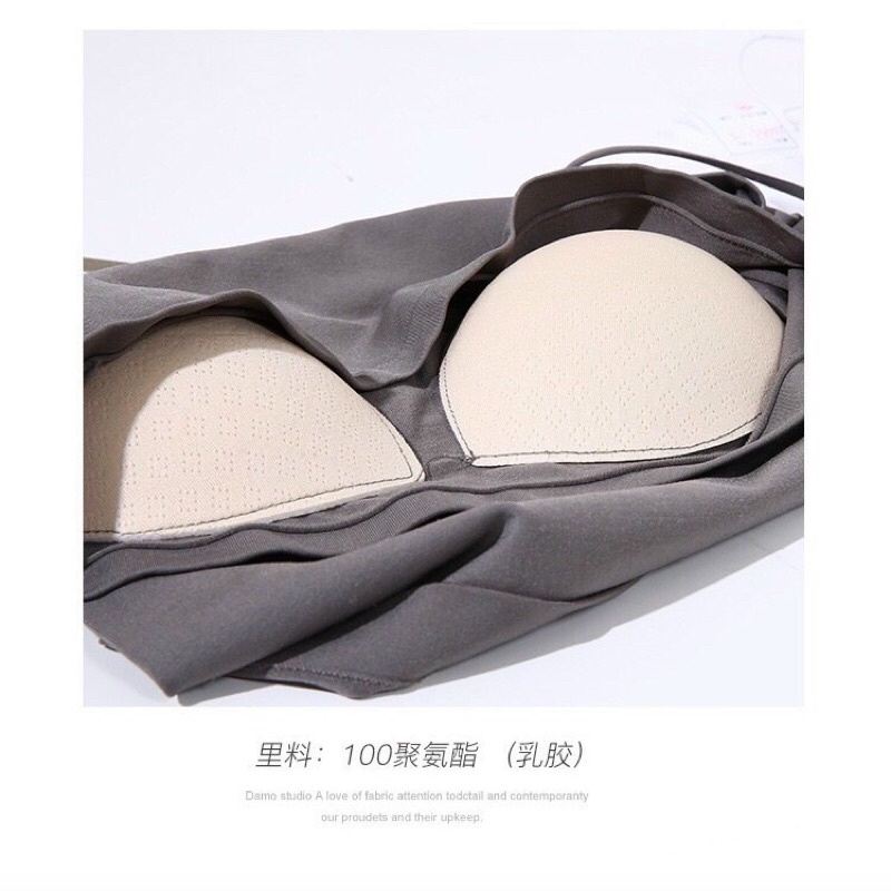 Hot trend - Áo bra cotton 2 dây kèm đệm ngực dáng croptop mẫu mới B23