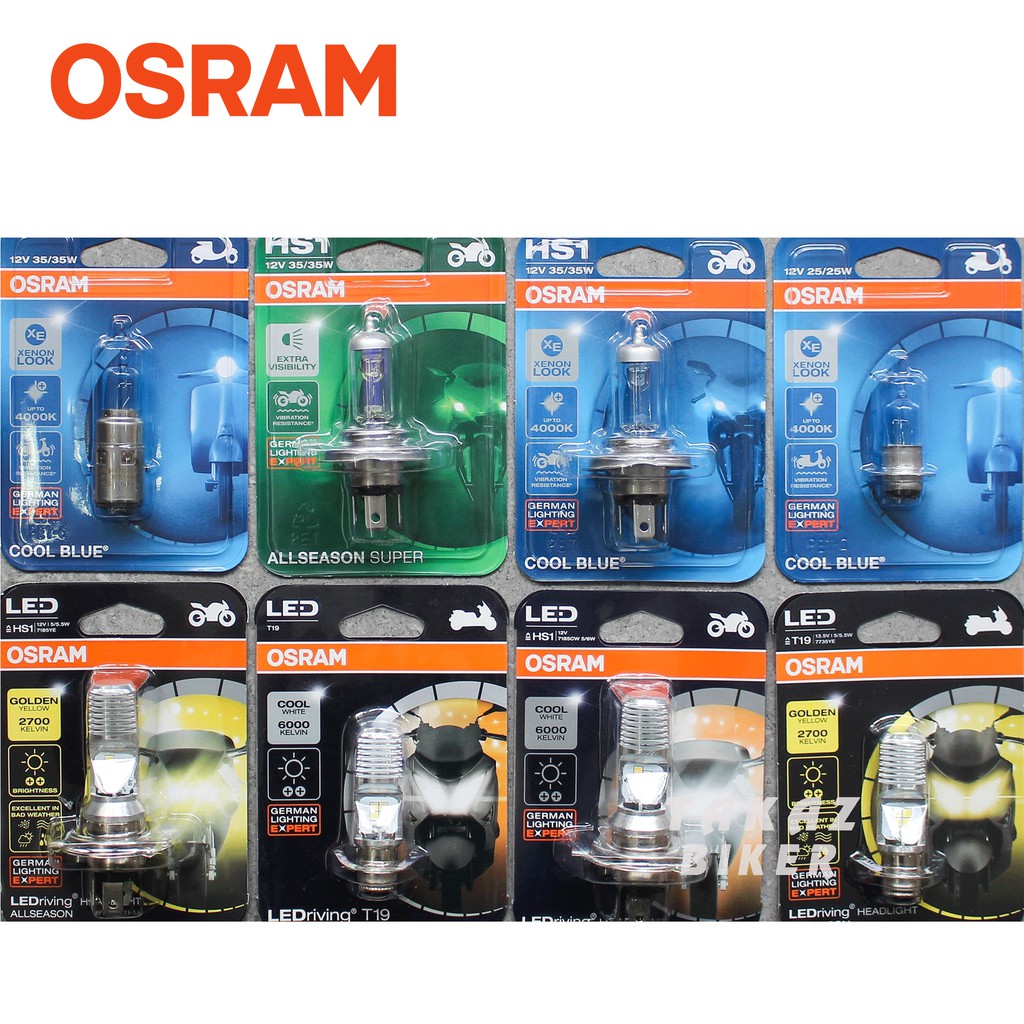 Bóng đèn LED OSRAM T19 Dream, Wave , Airblade xe thái tăng sáng màu vàng