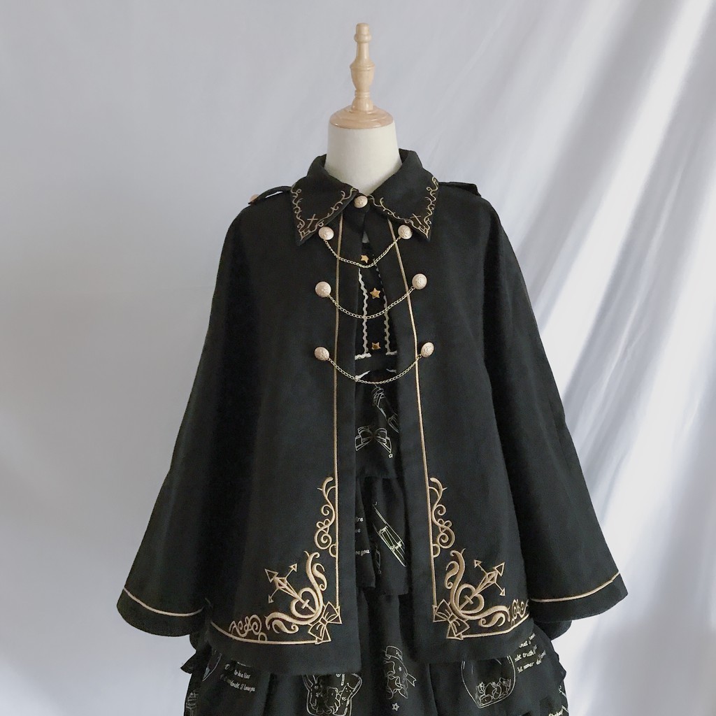 Áo choàng thêu Dark Lolita Gothic