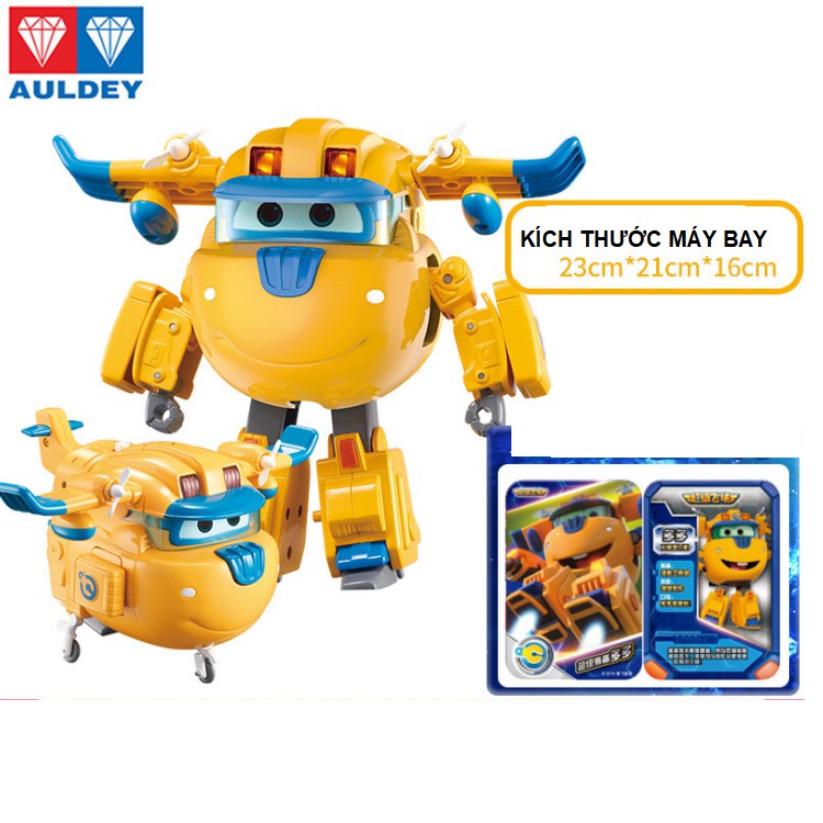 Donnie siêu cấp đồ chơi super wings đội bay siêu đẳng có đèn và âm thanh Robot Biến Hình Cỡ Lớn