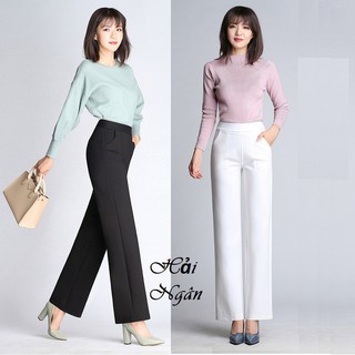 Quần tây công sở ống suông rộng
