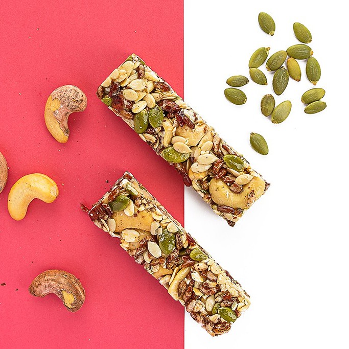 Thanh Hạt Dinh Dưỡng Bánh Ngũ Cốc Natural &amp; Healthy - Thanh Ăn Sáng, Bữa Ăn Phụ Siêu Dinh Dưỡng (25 grams)