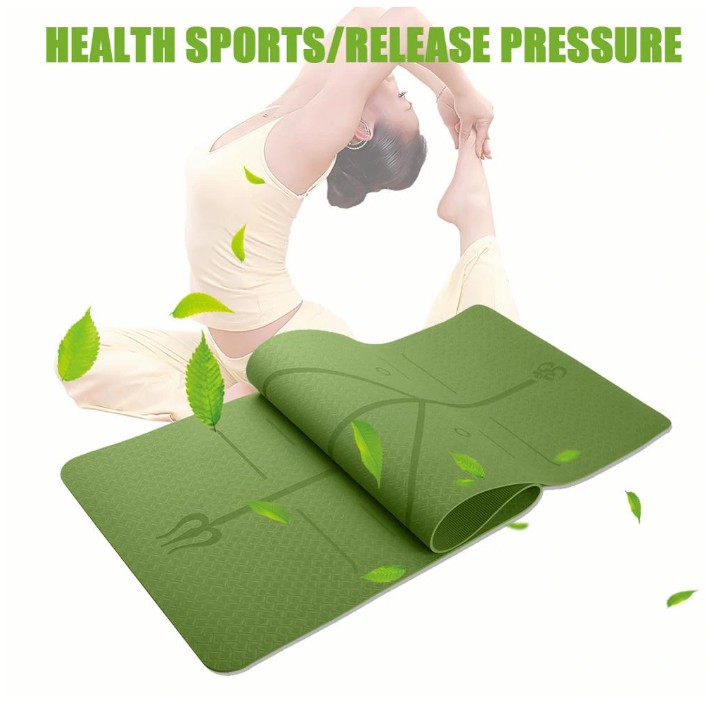 Thảm yoga định tuyến TPE 6mm 1 lớp