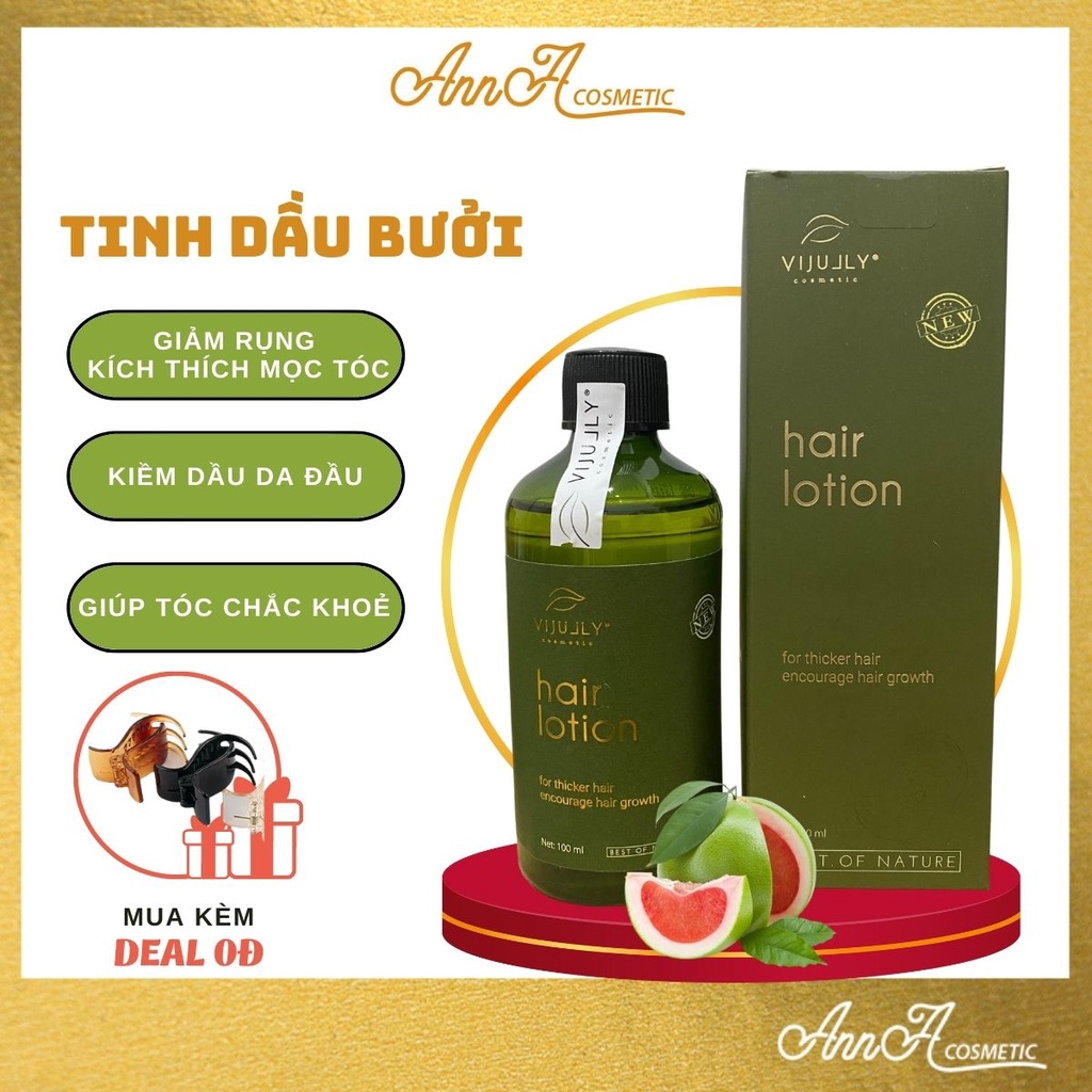 Combo 5 Chai Tinh Dầu Bưởi Vijully Xịt Bưởi Kích Thích Mọc Tóc Ngăn Rụng Tóc 500ml – AnnA.Genuine Cosmetic Tặng Kẹp Tóc