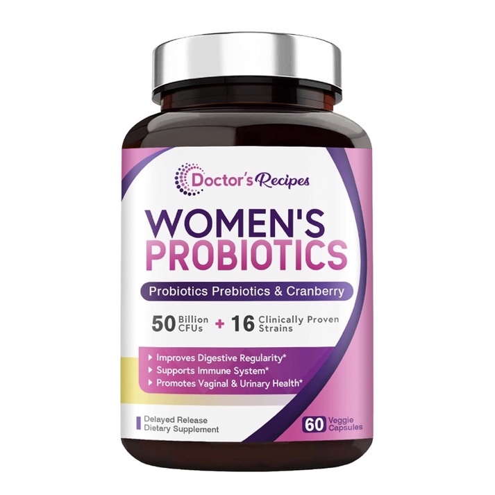 Men vi sinh thuần chay cho nữ Doctor's Recipes Women’s Probiotic 50tỷ lợi khuẩn 60v USA