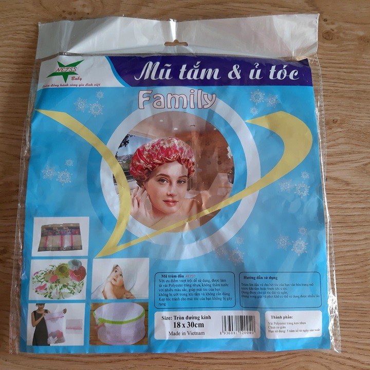 Mũ tắm và ủ tóc vải Polyester không thấm nước