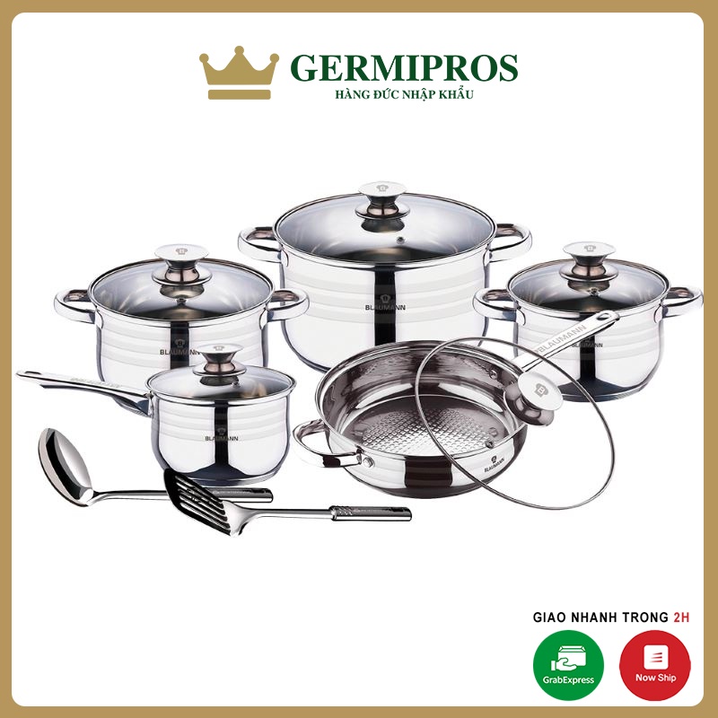Bộ nồi 12 chi tiết BLAUMANN BL-1637-2T Gourmet Line [NHẬP ĐỨC]