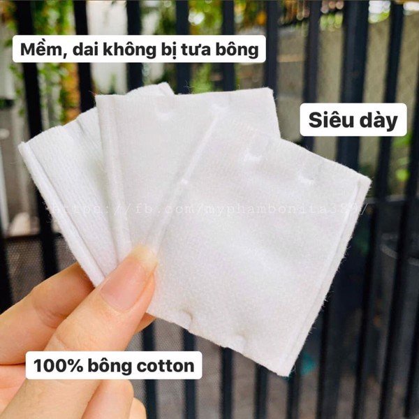 [Mã COSDAY giảm 8% đơn 150K] Bông tẩy trang cotton pad, bông tẩy trang 222 miếng 3 lớp mềm mại