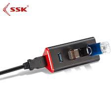 Hub Chia Cổng USB 3.0 Từ 1 ra 4 SSK SHU835 - Hỗ Trợ Chức Năng Như Hub Sạc (Đen)