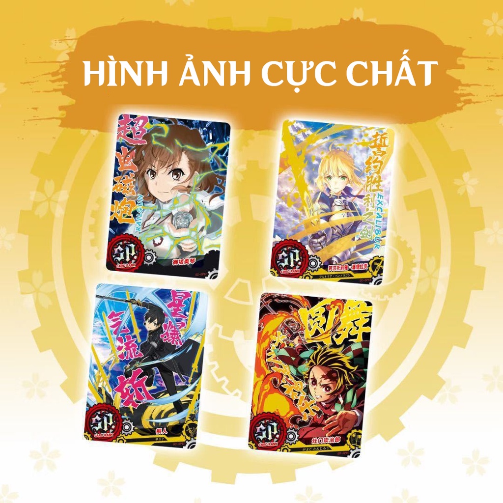 [BẢN ĐẶC BIỆT] Set 5 ảnh thẻ nhân phẩm GOD ngẫu nhiên Anime Sword Art Online,Re:Zero,Bleach, Fate, Yu-Gi-Oh!, Fairy Tail
