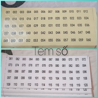 tem số dán chai sơn từ 1 đến 60, và 61 đến 120 và 121 đến 180 ,đánh số thứ tự