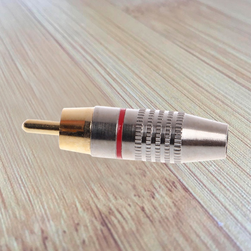 Đầu Nối RCA Mạ Vàng Cho Dây Cáp Đồng Trục AV